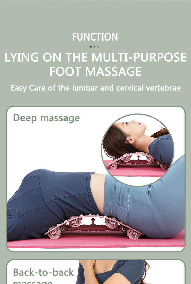 Adjustable Spine Board Back Cracker & Lumbar Massager – Acupressure Foot and Back Stretching Device for Herniated Disc, Sciatica & Posture Correction