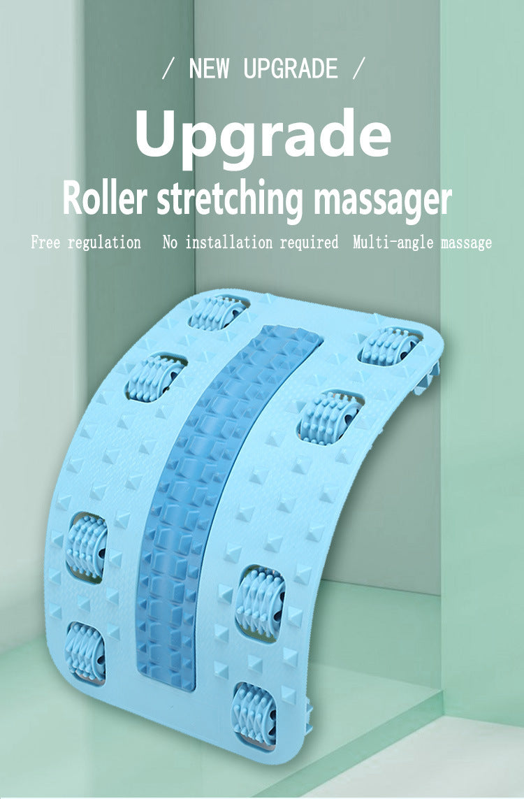 Adjustable Spine Board Back Cracker & Lumbar Massager – Acupressure Foot and Back Stretching Device for Herniated Disc, Sciatica & Posture Correction