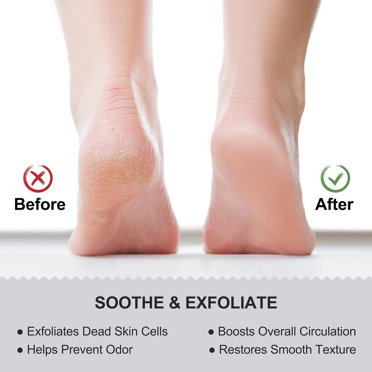 Silicone Foot & Back Scrubber for Shower, Non-Slip Hands-Free Foot Massager Mat with Arch Support, Dead Skin Exfoliator for Whole Family