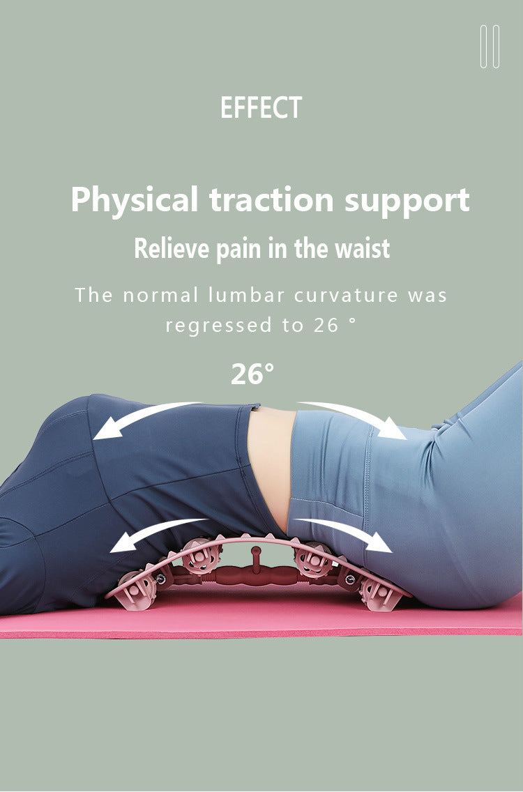 Adjustable Spine Board Back Cracker & Lumbar Massager – Acupressure Foot and Back Stretching Device for Herniated Disc, Sciatica & Posture Correction