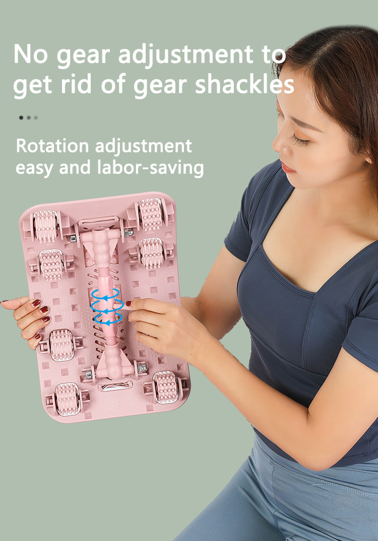 Adjustable Spine Board Back Cracker & Lumbar Massager – Acupressure Foot and Back Stretching Device for Herniated Disc, Sciatica & Posture Correction